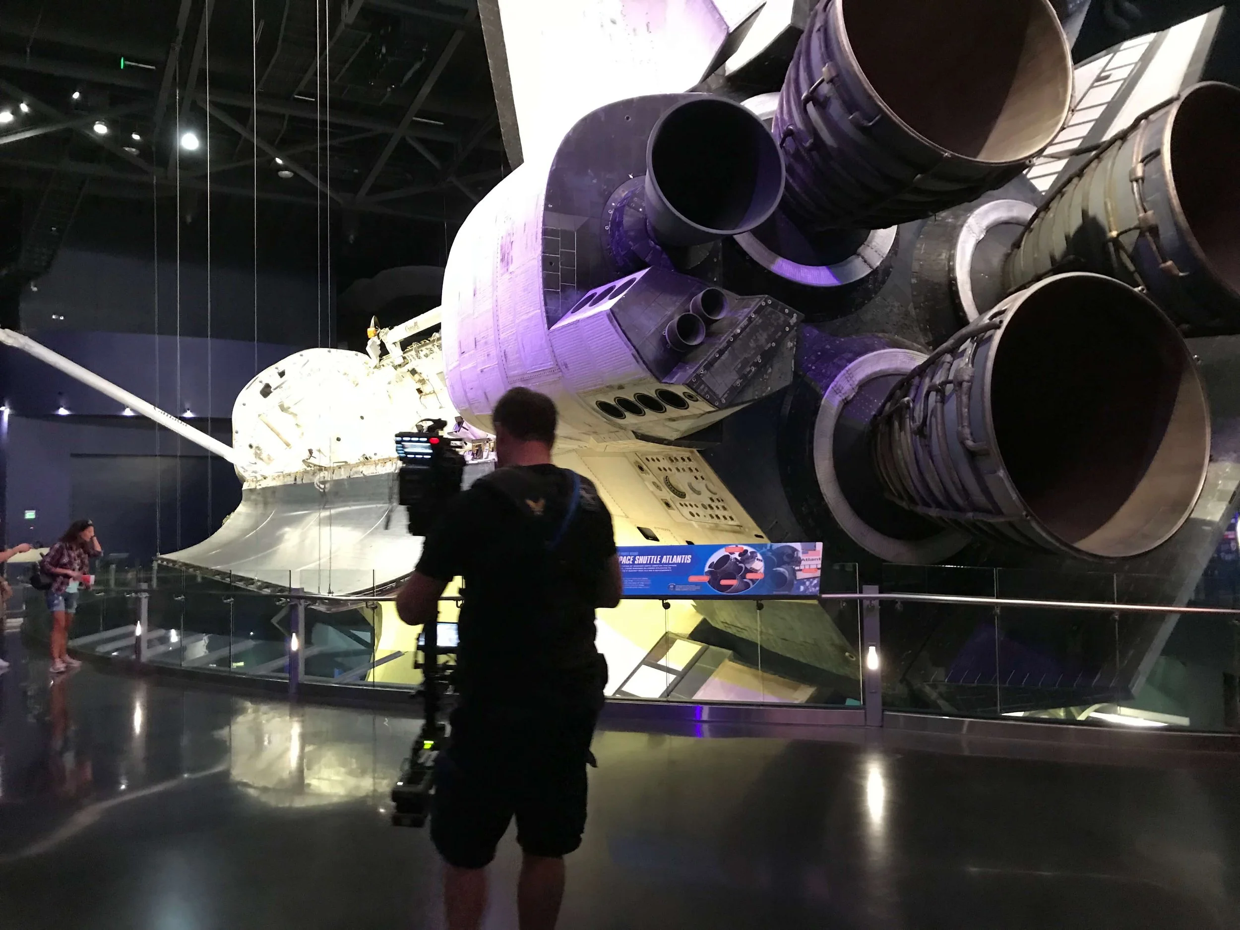 Adam White filming the Space Shuttle Atlantis for Space Chase USA