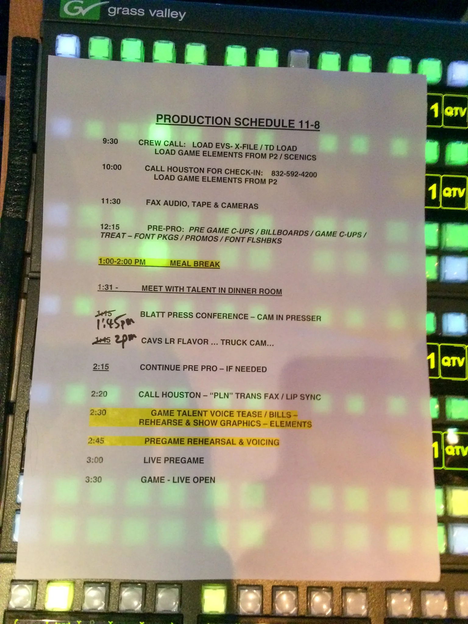 Dan Sevic broadcast production work