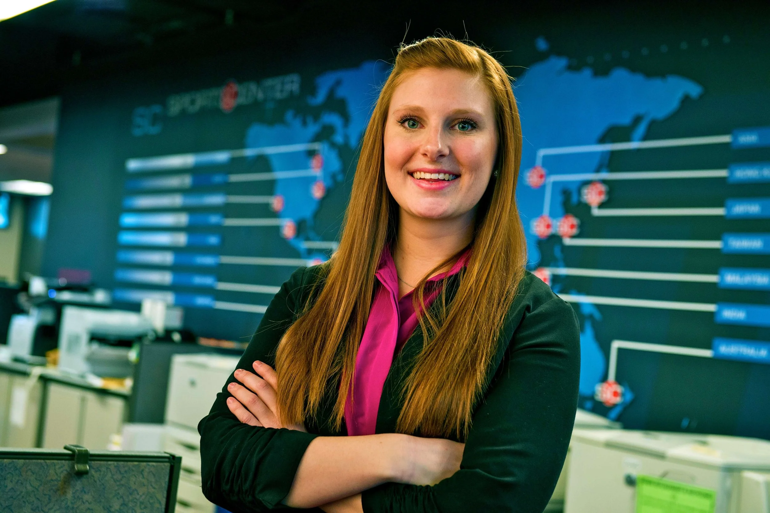 Elizabeth Lebowitz as an ESPN intern