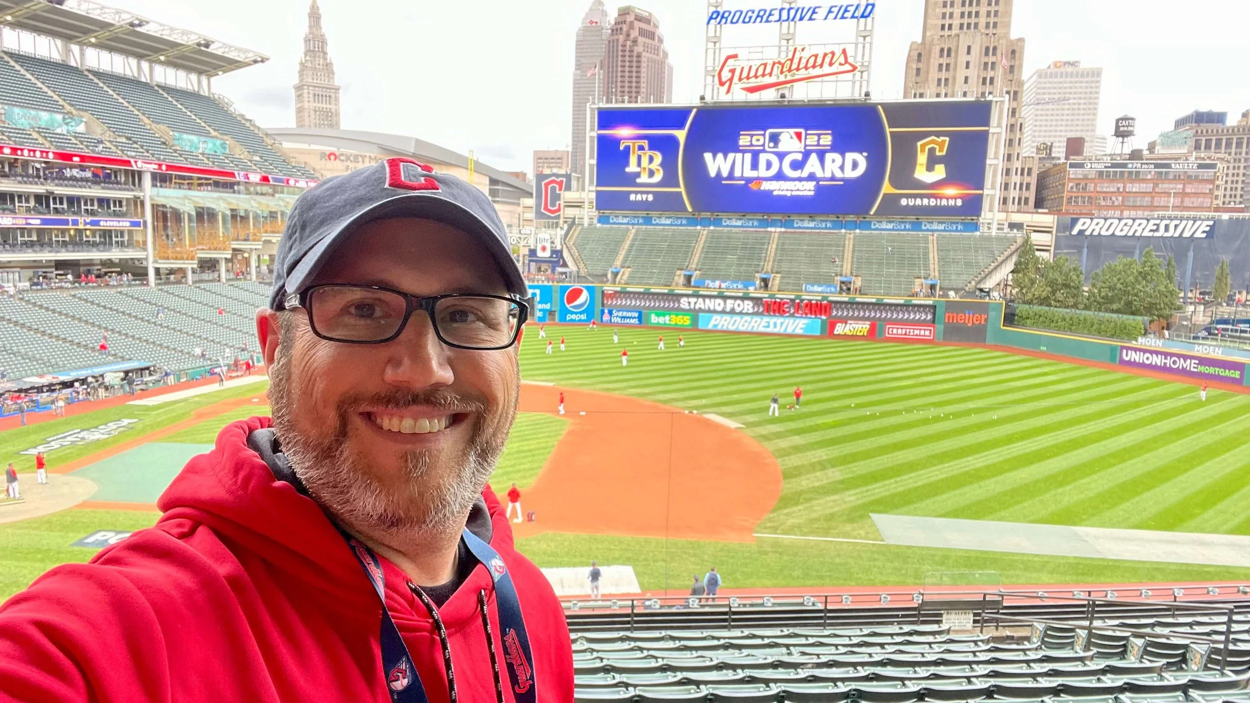 Jeff Alberini at Guardians 2022 Wildcard game