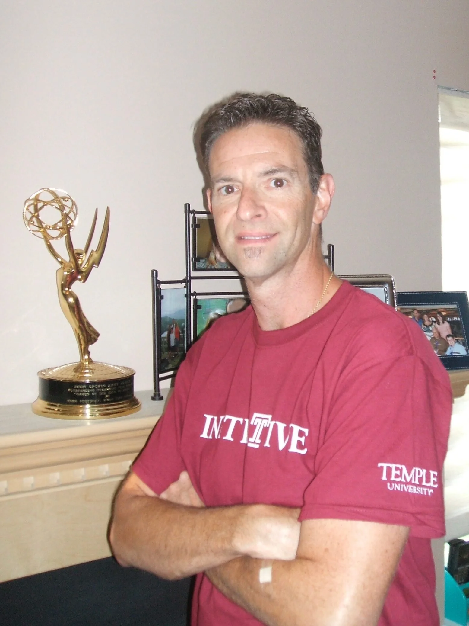Mark Pokedoff with his first Emmy Award