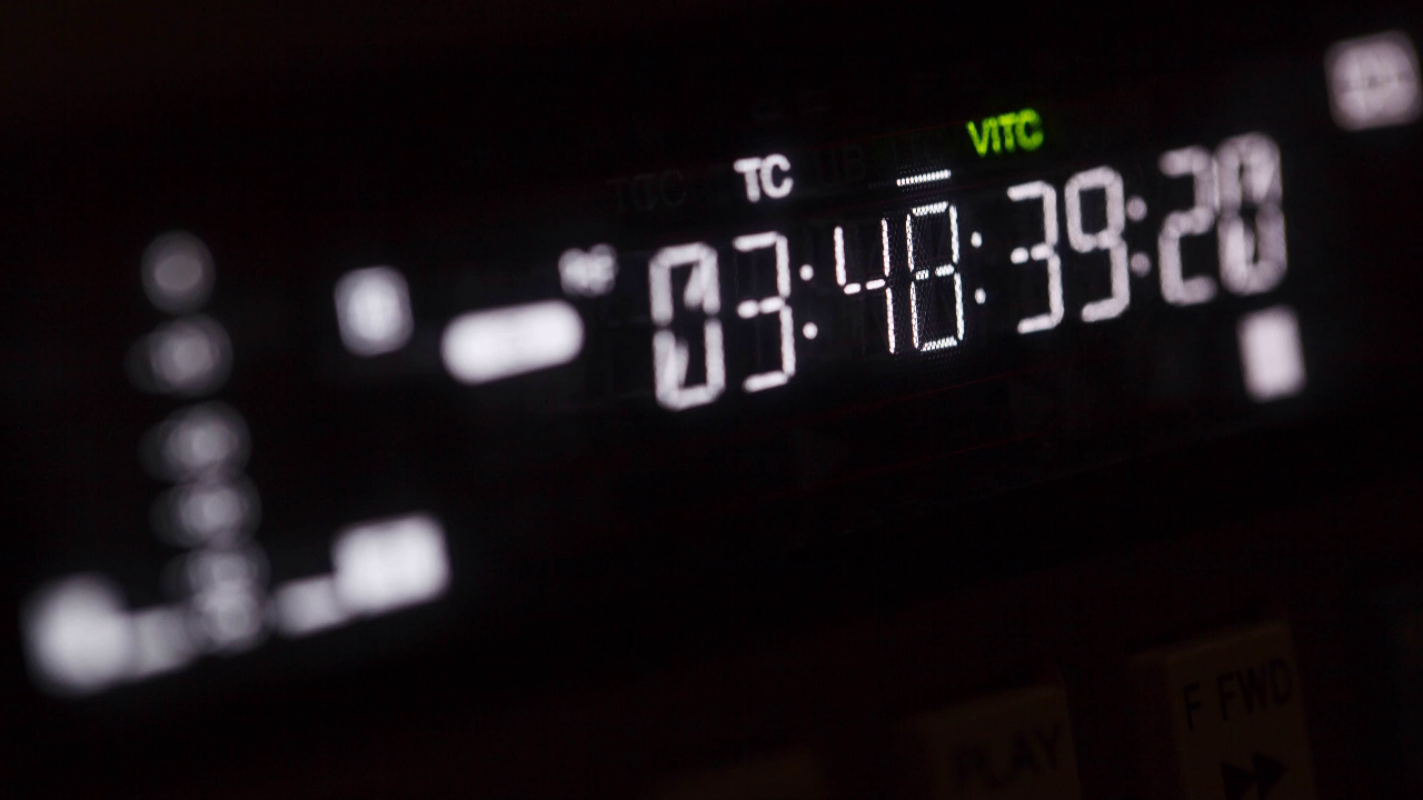 Timecode display in editing