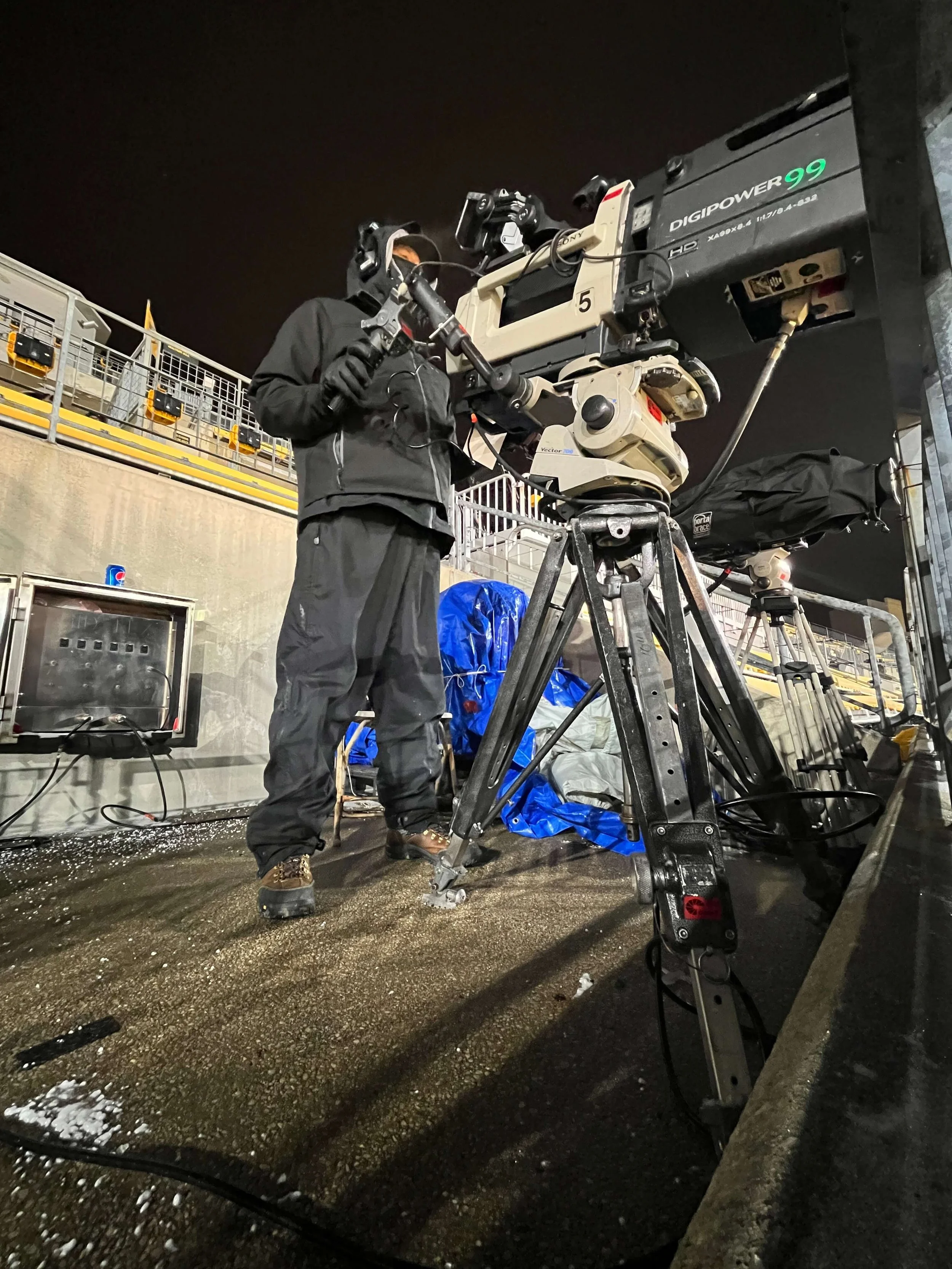Nate Schick sports TV camera work