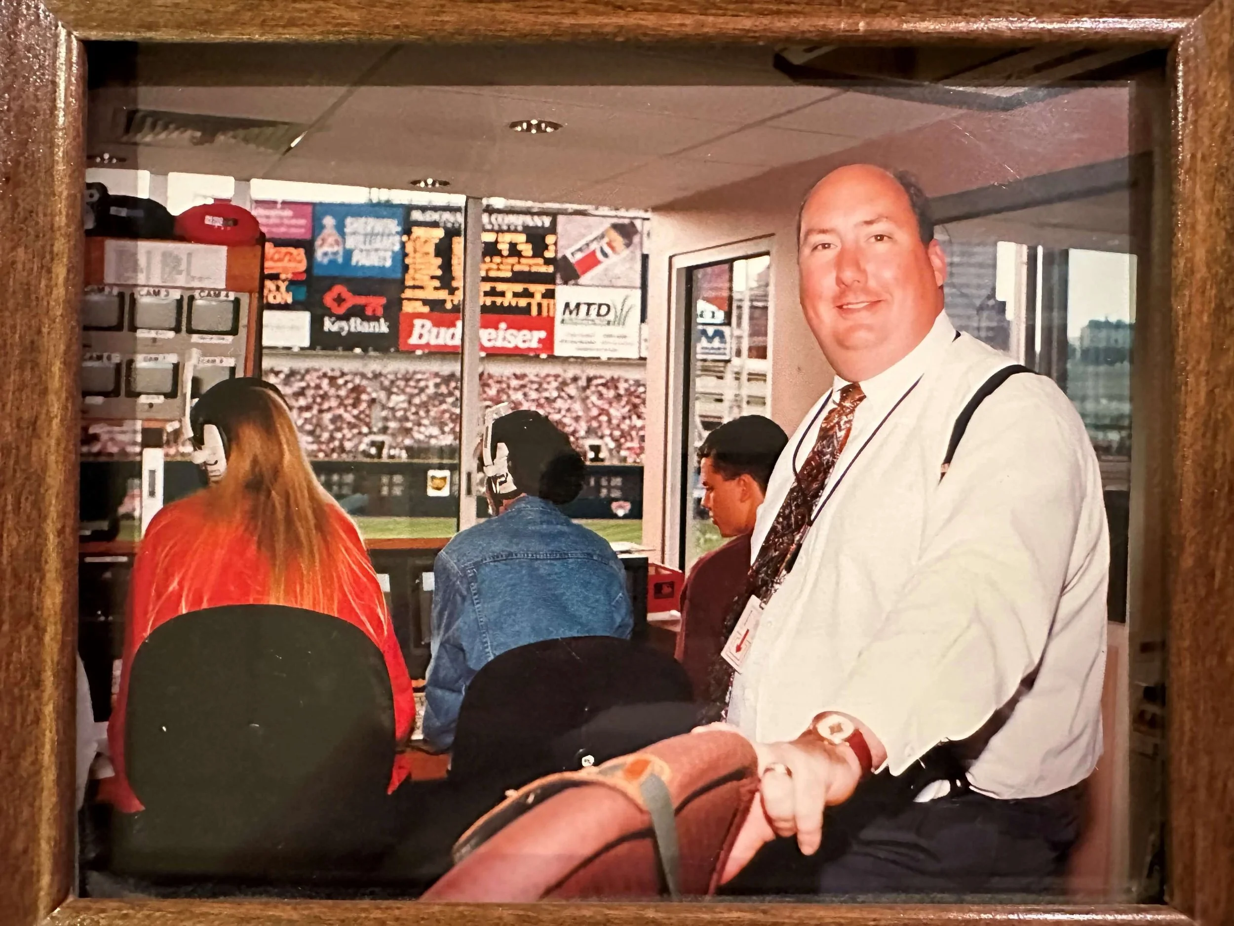 Steve Warren in the Cleveland Indians control room